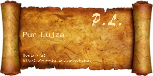 Pur Lujza névjegykártya